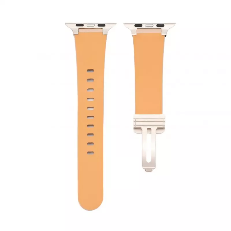 Connect Watch 38/40/41mm Single Loop Buckle Skórzany Pasek do Zegarka Różowy