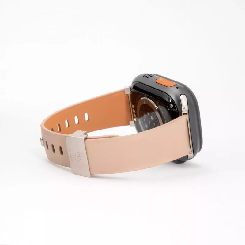 Connect Watch 38/40/41mm Single Loop Buckle Skórzany Pasek do Zegarka Różowy