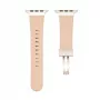 Connect Watch 38/40/41mm Single Loop Buckle Skórzany Pasek do Zegarka Różowy