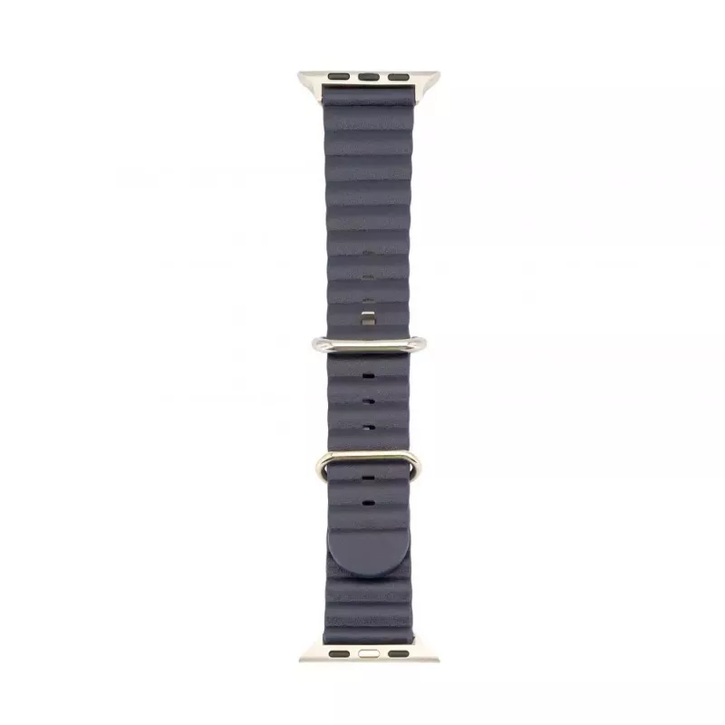 Connect Watch 42/44/45mm Marine Leather Watch Strap Navy Blue
