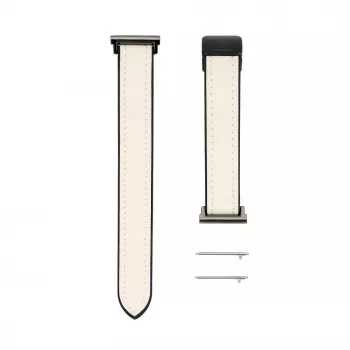 Pasek do zegarka Connect 20mm Silikonowo-Skórzany z Magnetycznym Zapięciem Biały