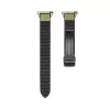 Connect 20mm Silicone Leather Watch Strap with Magnetic Forest Green