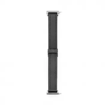 Connect 22mm Silicone Leather Watch Strap with Magnetic Black