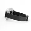 Connect 22mm Silicone Leather Watch Strap with Magnetic Black