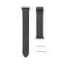 Connect 22mm Silicone Leather Watch Strap with Magnetic Black