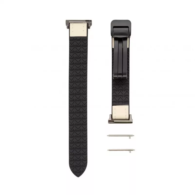 Connect 22mm Silicone Leather Watch Strap with Magnetic White