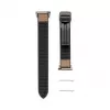 Connect 22mm Silicone Leather Watch Strap with Magnetic Wine Red