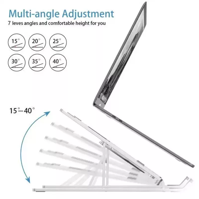 iLike STM1 Metal Foldable Notebook Stand dla laptopów 10-17,3 cala - Srebrny