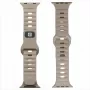 Evelatus Watch 42/44/45 Sport Silicone Loop Beige Grey
