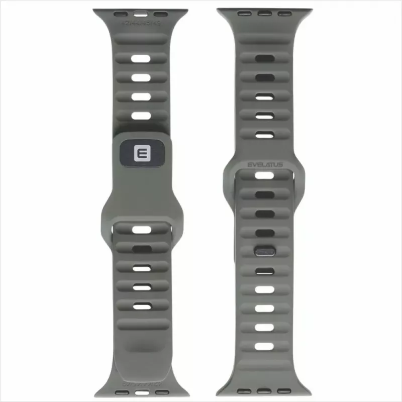 Evelatus Watch 42/44/45 Sport Silicone Loop Dark Gray