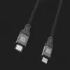 Evelatus USB-C to Lightning Cable 2.0M 60W (MFI09) Aluminum Housing Braiding Black