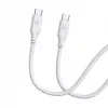 Evelatus USB-C do USB-C Kabel Silikonowy 1,2m 60W / 20V 3A Biały