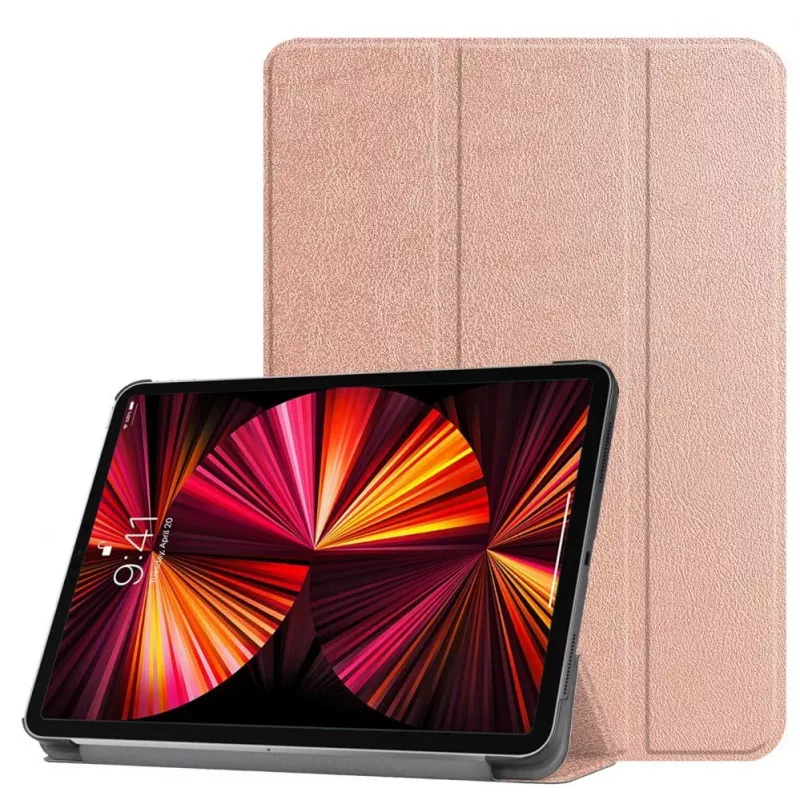 iLike Tab P12 12.7 Tri-Fold Eco-Leather Stand Case Rose Gold