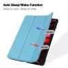 iLike Galaxy Tab S9 FE Plus Tri-Fold Eco-Leather Stand Case Sky Blue