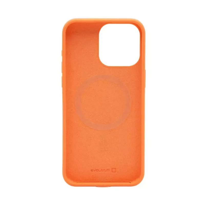 Evelatus Apple iPhone 15 Pro Max Premium MagSafe Soft Touch Silicone Case New Function Orange