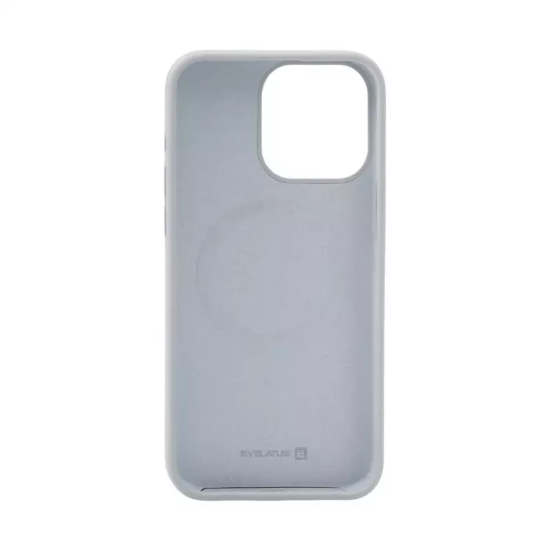 Evelatus Apple iPhone 15 Pro Max Premium Magsafe Soft Touch Silicone Case New Function Grey Blue