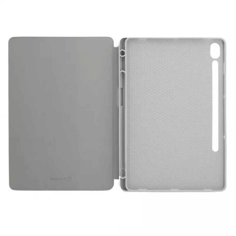 Evelatus Etui na Tablet Galaxy Tab S9 z Imitacją Mikrofibry Wewnątrz Srebrny