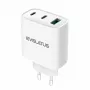 Evelatus 45W Max Fast Charger EU USB-C1/USB-C1/USB-A - RCE-4501ACCL Biały