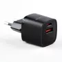 Evelatus USB-A i USB-C 30W Max EU Ładowarka Czarna