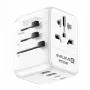 EVELATUS 35W World Travel Adapter z 1 PD USB-C, 2 USB-C, 2 USB-A, Biały