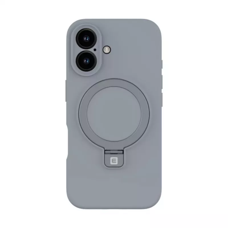 Evelatus Apple iPhone 16 Premium Magsafe z Uchwytem i Stojakiem, Silikonowe Etui Soft Touch, Srebrny