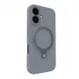 Evelatus Apple iPhone 16 Premium Magsafe z Uchwytem i Stojakiem, Silikonowe Etui Soft Touch, Srebrny