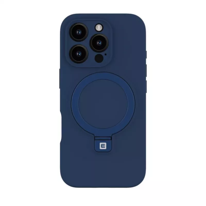Evelatus Apple iPhone 16 Pro Premium Magsafe z podstawką, silikonowe etui Soft Touch, ciemnoniebieski