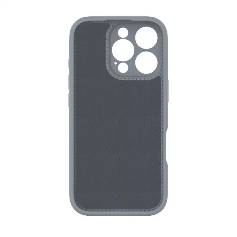 Evelatus Apple iPhone 16 Pro Premium MagSafe z podstawką, silikonowe etui Soft Touch, srebrny