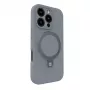 Evelatus Apple iPhone 16 Pro Premium MagSafe z podstawką, silikonowe etui Soft Touch, srebrny