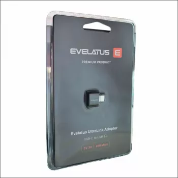 Evelatus UltraLink OTG Adapter USB-C na USB 3.0 5V 3A 5 Gbps Czarny