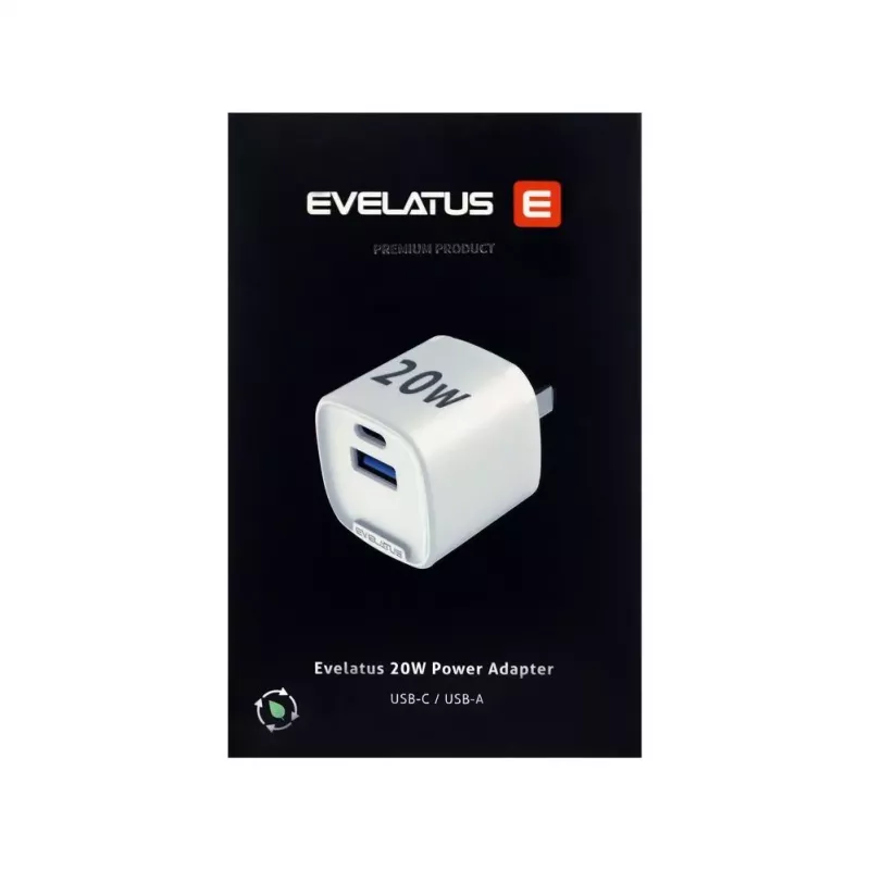 Evelatus QuickVolt Adapter 20W USA/CN Biały