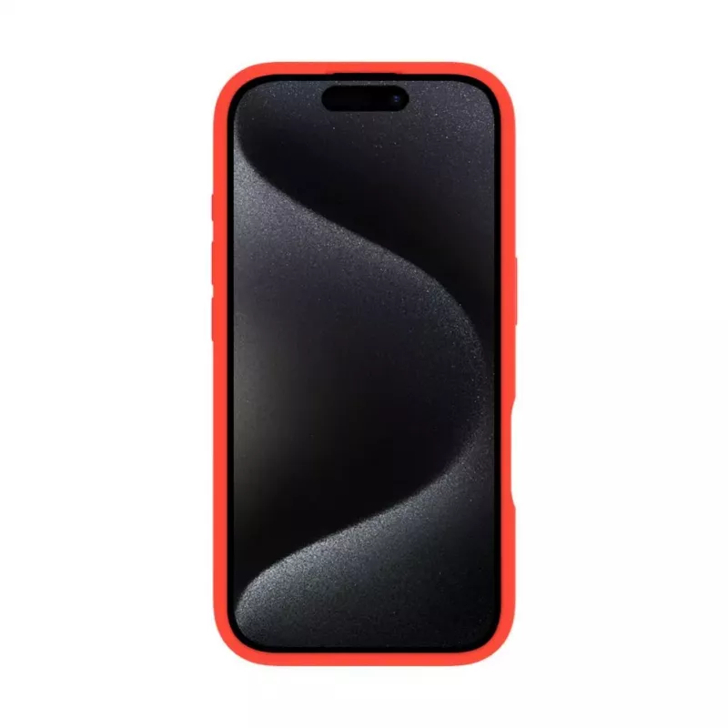 Evelatus Apple iPhone 16 Premium Magsafe z podstawką, silikonowe etui Soft Touch, czerwone