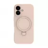 Evelatus Apple iPhone 16 Premium Magsafe z Uchwytem i Stojakiem, Silikonowe Etui Soft Touch, Pink Sand