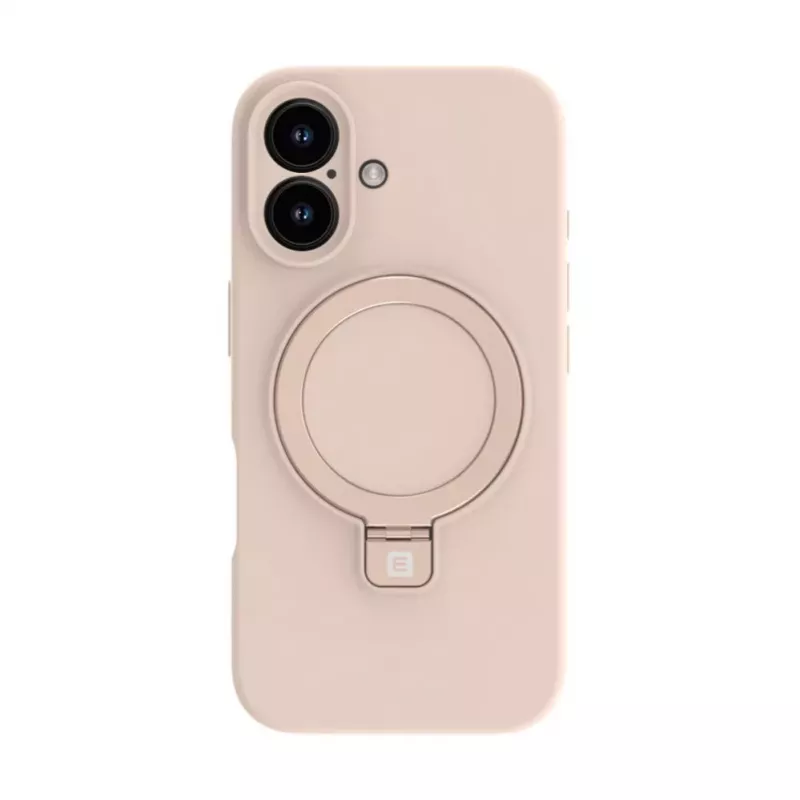 Evelatus Apple iPhone 16 Premium Magsafe z Uchwytem i Stojakiem, Silikonowe Etui Soft Touch, Pink Sand