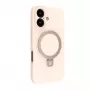 Evelatus Apple iPhone 16 Premium Magsafe z Uchwytem i Stojakiem, Silikonowe Etui Soft Touch, Pink Sand