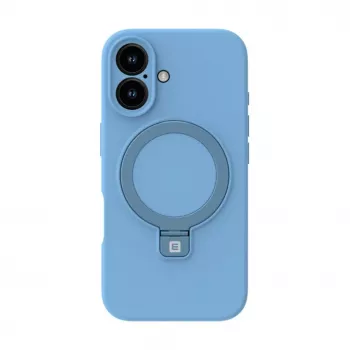 Evelatus Apple iPhone 16 Premium MagSafe z Uchwytem Soft Touch Silikonowe Etui Niebieskie