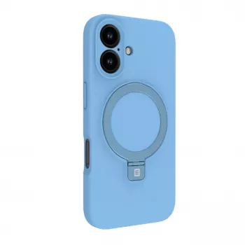 Evelatus Apple iPhone 16 Premium MagSafe z Uchwytem Soft Touch Silikonowe Etui Niebieskie