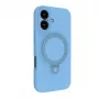 Evelatus Apple iPhone 16 Premium MagSafe z Uchwytem Soft Touch Silikonowe Etui Niebieskie