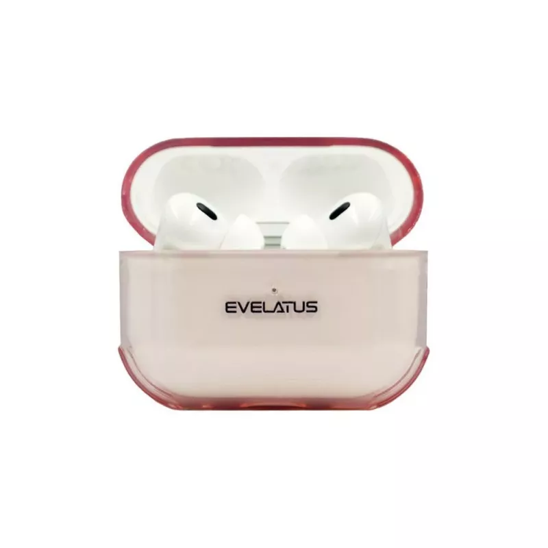 Evelatus Apple AirPods Pro 2 TPU Protective Case Transparent Pink