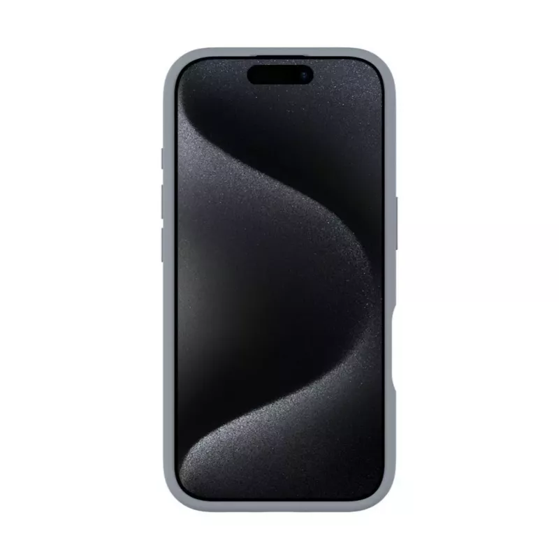 Evelatus Apple iPhone 16 Pro Max Premium MagSafe z podstawką, silikonowe etui Soft Touch, srebrny