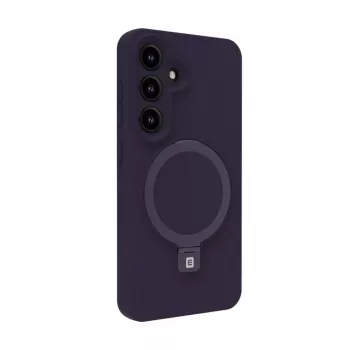 Evelatus Samsung Galaxy S25 Premium Magnetic z Uchwytem i Podpórką, Silikonowa Etui Soft Touch, Fioletowy