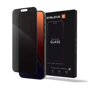 Evelatus Apple iPhone 15 Pro Max Privacy Corning Gorilla Glass Anti-Static 3D Full Cover 10X Stronger Screen Protector
