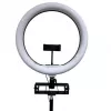 iLike S14 LED Selfie 36cm Ring Light Lamp + Tripod Stand 2.1m + Shelf & 3x Phone/Mic Holder Black