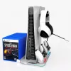 iLike DZ504 Slim Multi Dock Station do kontrolerów PlayStation 5 PS5 z wentylatorami i RGB Czarny