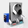 iLike DZ504 Slim Multi Dock Station do kontrolerów PlayStation 5 PS5 z wentylatorami i RGB Czarny
