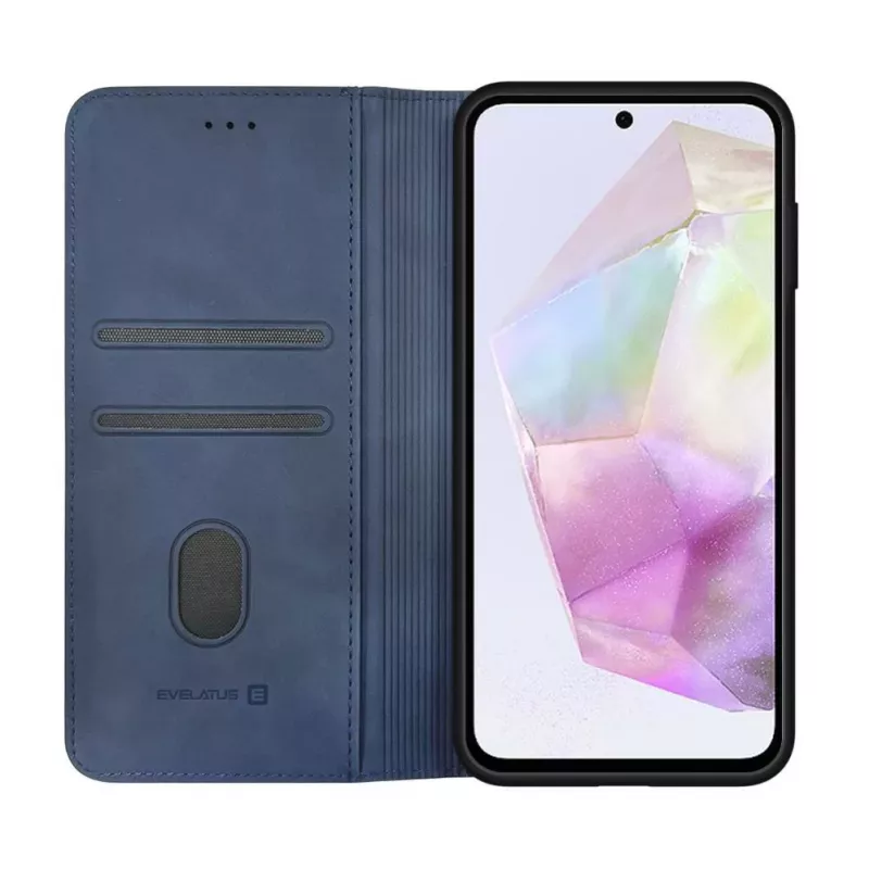 Evelatus Samsung Galaxy A35 Book Case Folio Dark Blue