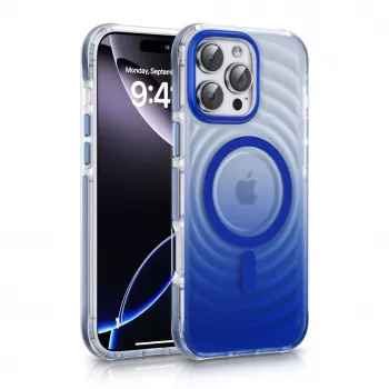 Evelatus Apple iPhone 16 EchoWave Clear MagSafe Blue Protective Case