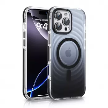 Evelatus Apple iPhone 16 EchoWave Clear MagSafe Black Back Cover