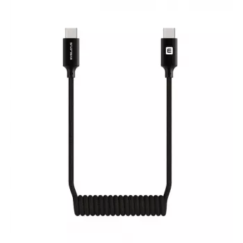 Evelatus AutoSpring Coiled Cable USB C to USB C 1.2M Black