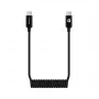 Evelatus AutoSpring Coiled Cable USB C to USB C 1.2M Black